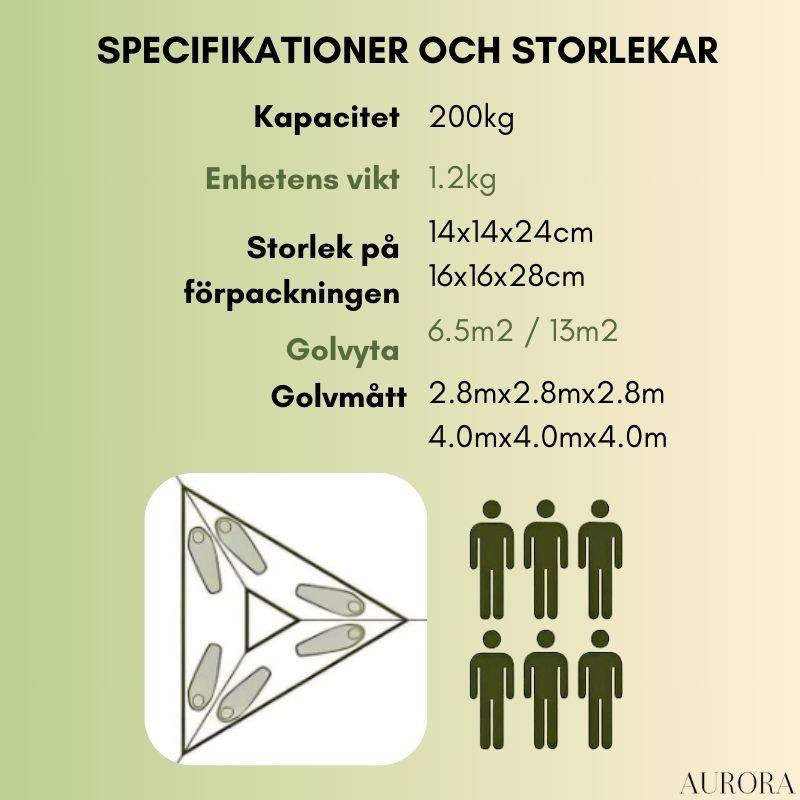 TILLFÄLLIGT 50% RABATT	| CozyCrew™ - Hängmatta för flera personer - Aurora Stockholm