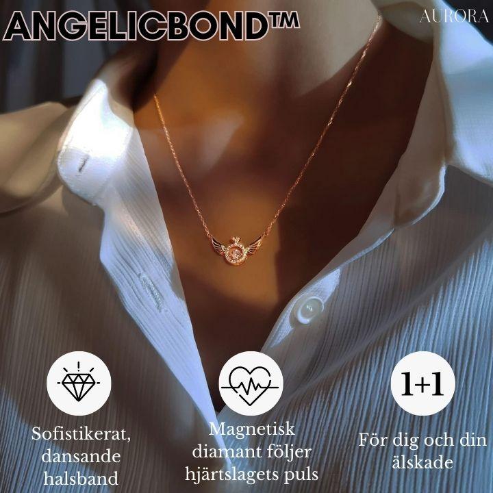 1+1 GRATIS IDAG | AngelicBond™ | 2-i-1 magnetiskt halsband med hjärta och änglavingar - Aurora Stockholm