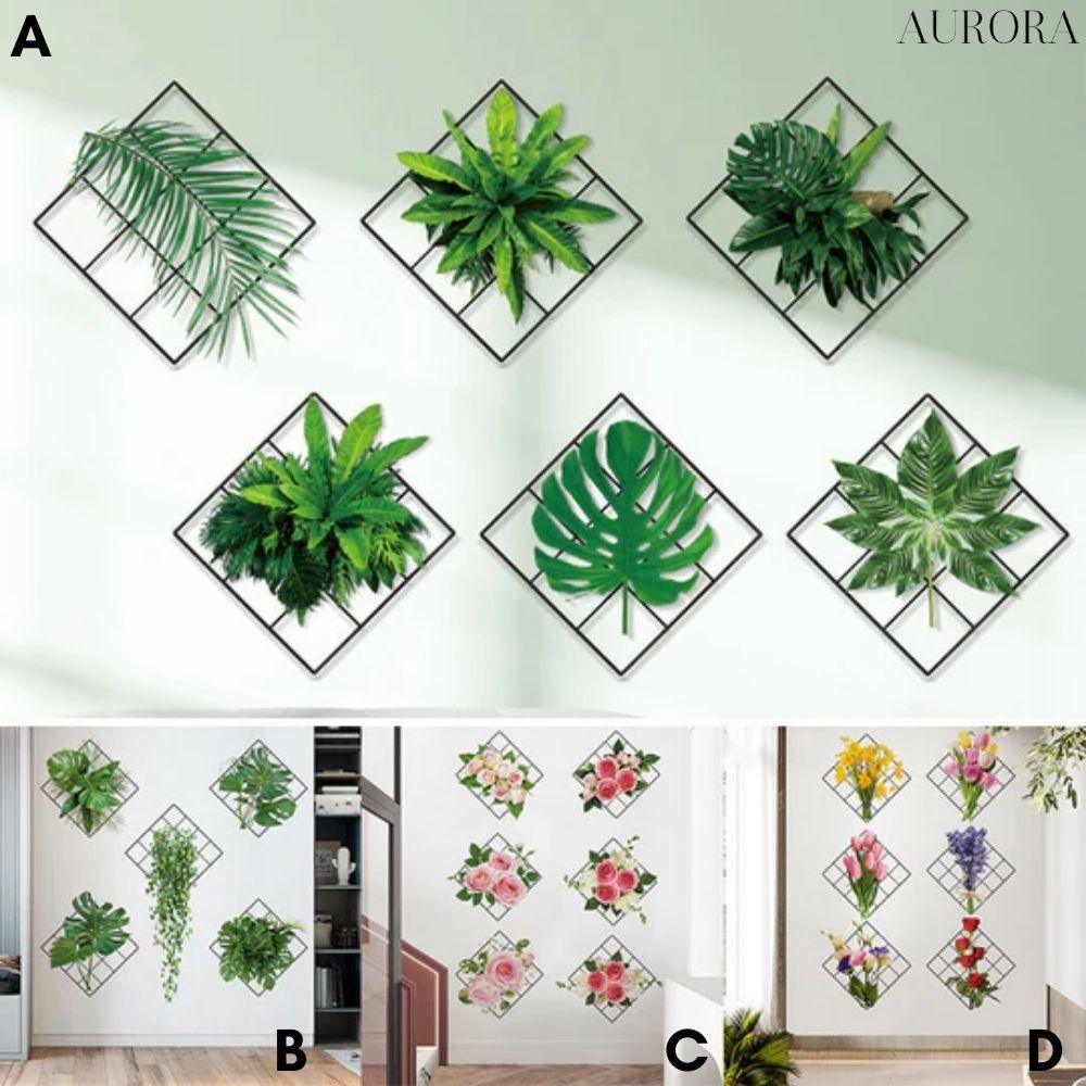 BotanicaLuxe™ - 3D väggklistermärke med grön växt | 50% TILLFÄLLIG RABATT - Aurora Stockholm