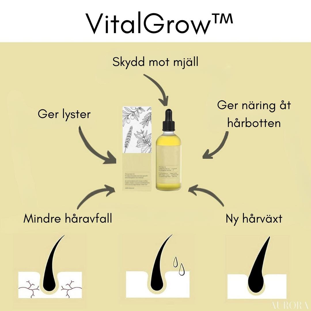 VitalGrow™ | Din Naturliga Oljebehandling För Hårväxt - Aurora Stockholm