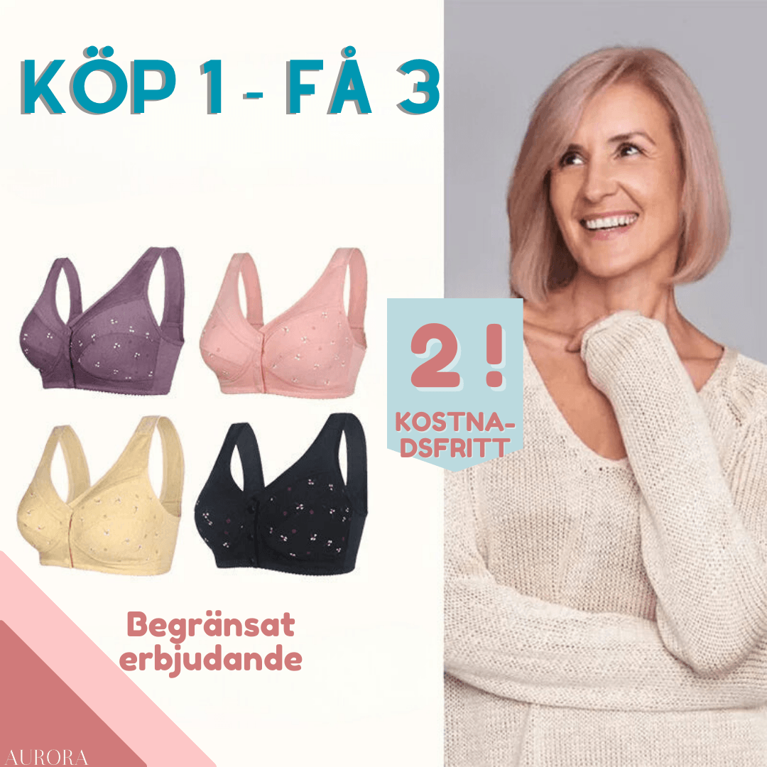 1+2 GRATIS IDAG | ComfyBra™ | Tryckknapps-bh - Aurora Stockholm