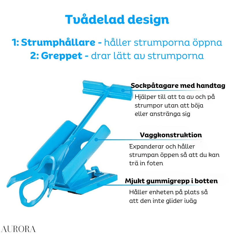 50% RABATT TILLFÄLLIGT | SolePro™ - Ta på strumpor och skor utan problem! - Aurora Stockholm