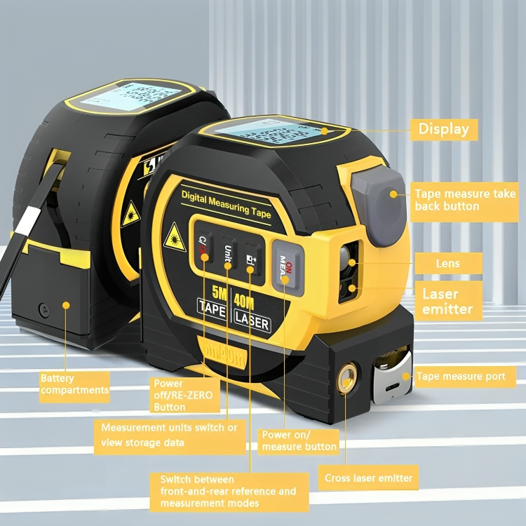 TILLFÄLLIGT 50% RABATT | InfraTape™ | 3-i-1 Precisionslaser-måttband