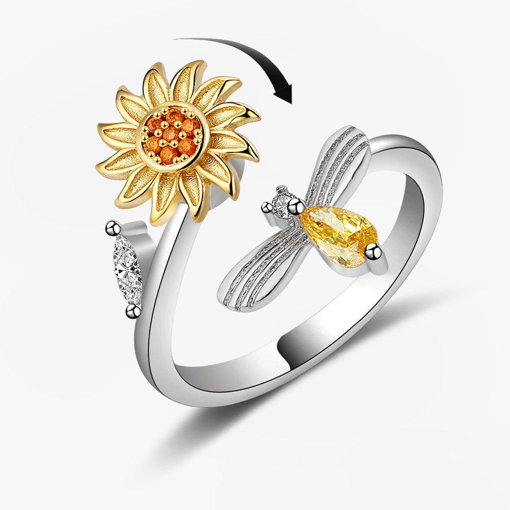 CalmingBloom™ | Solros roterande anti-ångest ring