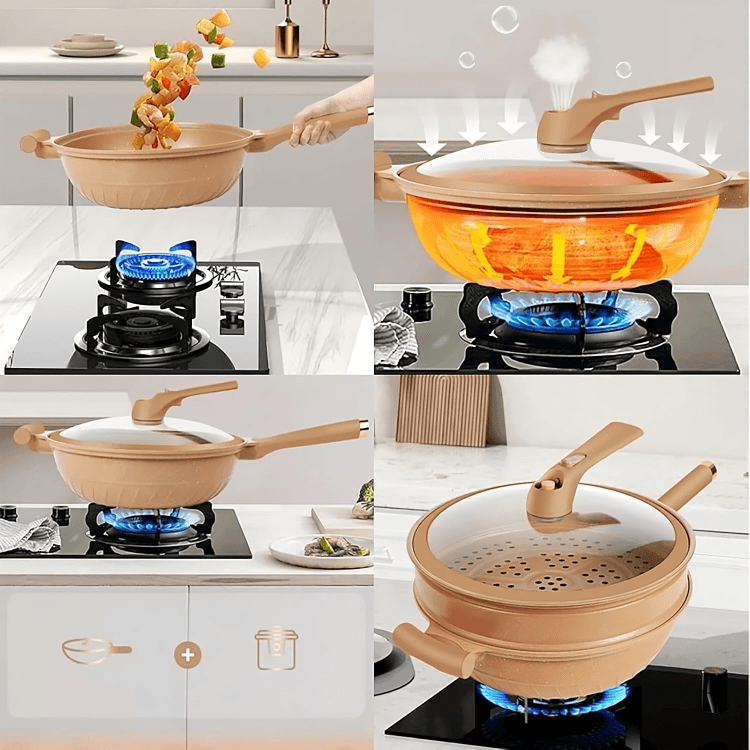 TILLFÄLLIGT 50% RABATT | SuperWok™ | Non-stick wokset - Aurora Stockholm