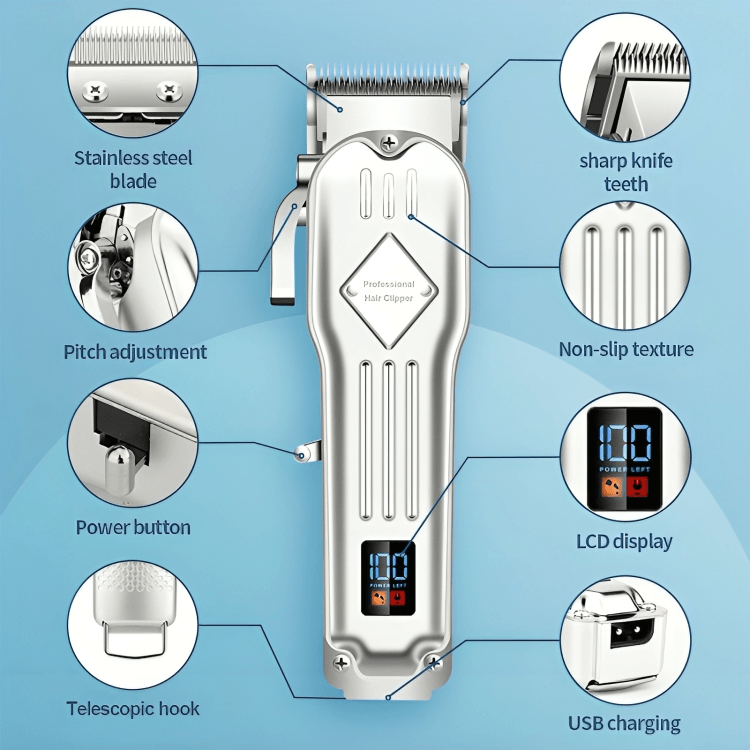 TILLFÄLLIGT 50% RABATT | TrimTech™ | Digital LCD Hårklippare Pro - Aurora Stockholm