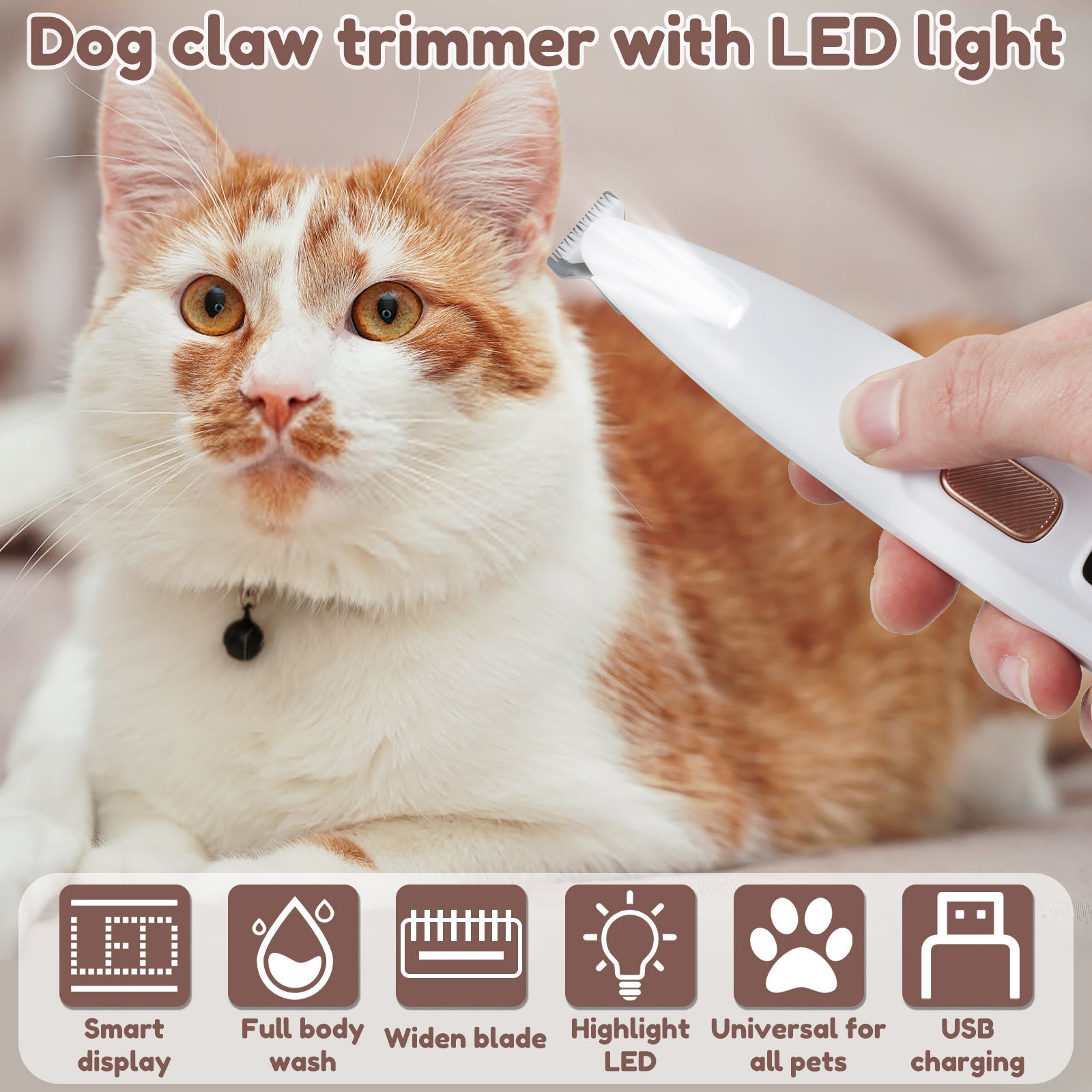 1 + 1 GRATIS IDAG | TidyPaws™ | LED Hårklippare för husdjur